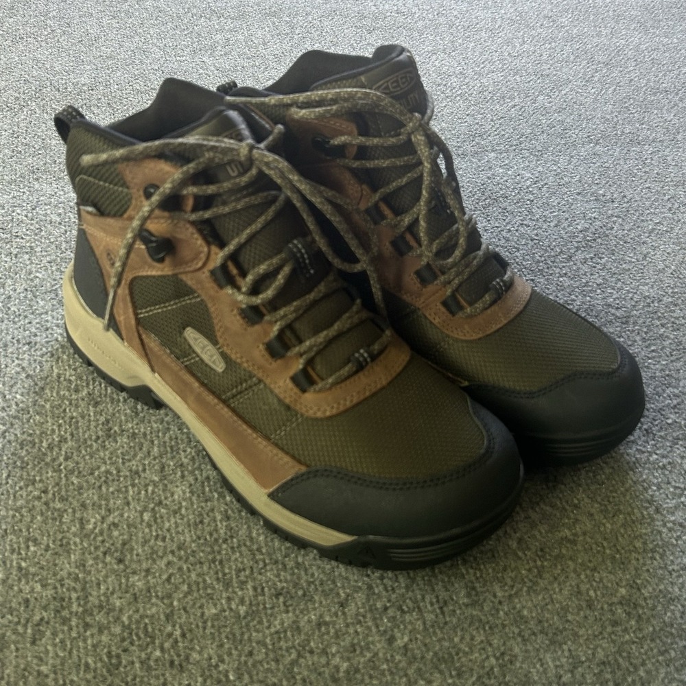 Keen Utility Boots Mens Size 10.5D Brown Leather Waterproof Slip Resistant Work